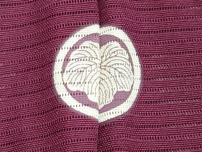平和屋着物＊夏物 色無地 絽 堅牢染 暗紅色 反端付き 正絹 逸品 CAAU8941gh