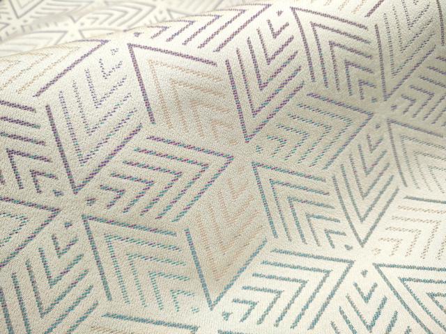 平和屋着物●全通柄 九寸名古屋帯 幾何学文様 正絹 逸品 CAAU9266hy