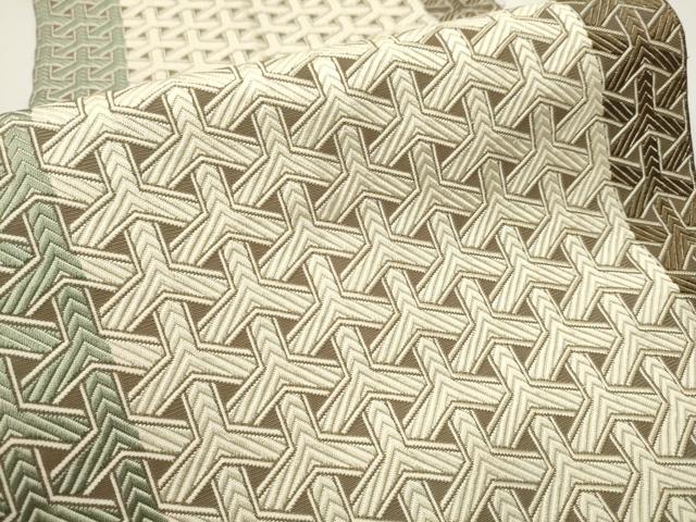 平和屋着物●本場筑前博多織 八寸名古屋帯 毘沙門亀甲 正絹 逸品 CAAX7556hy