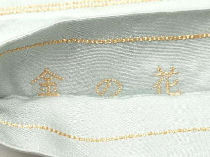 平和屋着物●龍村美術織物　たつむら　九寸開き名古屋帯　金の花　金糸　正絹　逸品　CAAU9273hy