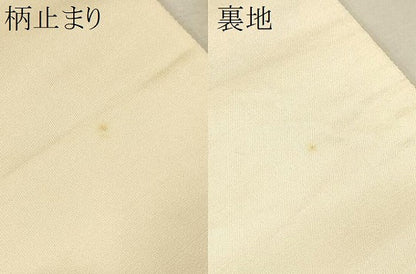 平和屋着物▼六通柄袋帯 唐織 屏風花鳥文 金糸 正絹 逸品 CAAU9365hy