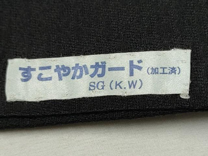 平和屋着物●九寸名古屋帯　雪輪鹿の子文　黒地　金銀糸　黒地　金銀糸　正絹　逸品　CAAU9516hy