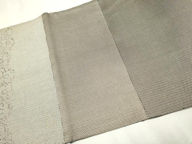 平和屋着物●太鼓柄袋帯 地紙草花文 金彩 正絹 逸品 CAAU9537hy