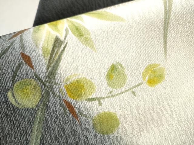 平和屋着物●九寸名古屋帯　草花文　金彩　正絹　逸品　CAAU9560hy