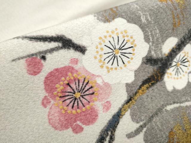 平和屋着物●京友禅作家　山科春宣　九寸名古屋帯　松竹梅　金彩　正絹　逸品　CAAU9564hy
