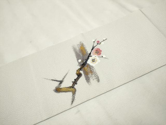 平和屋着物●京友禅作家　山科春宣　九寸名古屋帯　松竹梅　金彩　正絹　逸品　CAAU9564hy