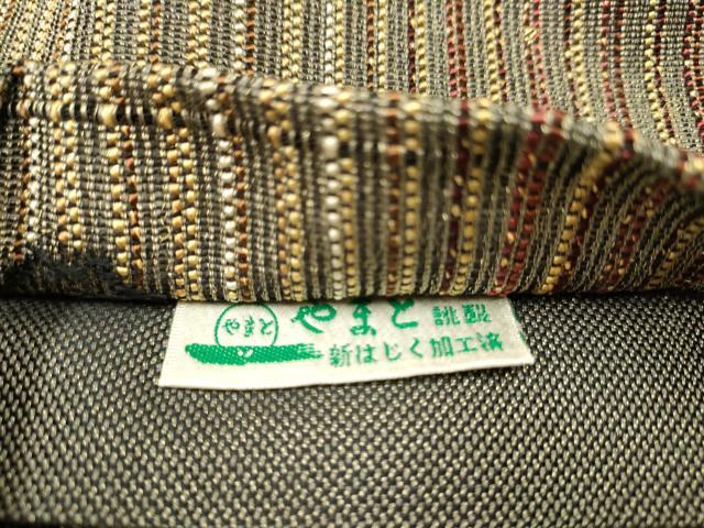 平和屋着物●全通柄袋帯　間道　金通し地　やまと誂製　正絹　逸品　CAAU9579hy