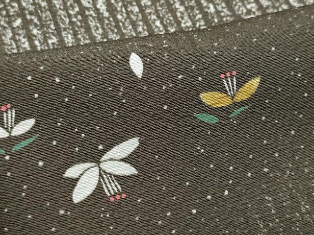 平和屋着物●上質な小紋 舞花文 正絹 逸品 CAAU9623vf