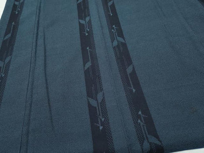 平和屋着物●本塩沢　群鶴間道　正絹　逸品　CAAU9630vf