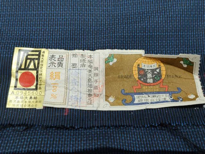 平和屋着物●男性 本場大島紬 アンサンブル 100亀甲 総詰め 正絹 逸品 CAAU9656vf