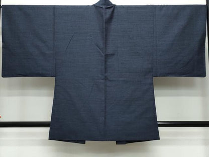 平和屋着物●男性　結城紬　アンサンブル　杢　正絹　逸品　CAAU9660vf