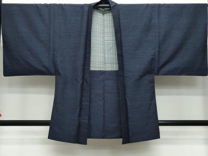 平和屋着物●男性　結城紬　アンサンブル　杢　正絹　逸品　CAAU9660vf