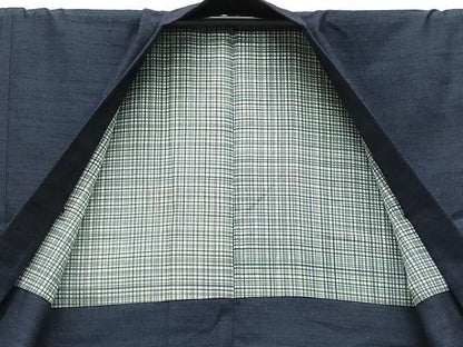 平和屋着物●男性　結城紬　アンサンブル　杢　正絹　逸品　CAAU9660vf