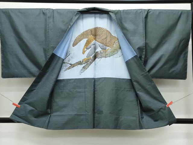 平和屋着物●男性 本場大島紬 アンサンブル 100亀甲 総詰め 証紙付き 正絹 逸品 CAAU9665vf