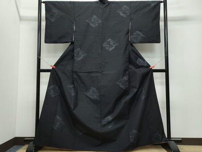 平和屋着物●上質な紬 舞花文 正絹 逸品 CAAU9674vf