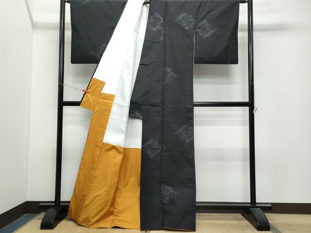 平和屋着物●上質な紬 舞花文 正絹 逸品 CAAU9674vf