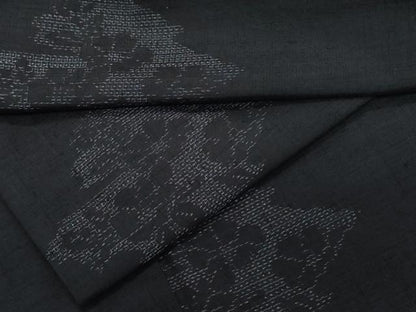 平和屋着物●上質な紬 舞花文 正絹 逸品 CAAU9674vf