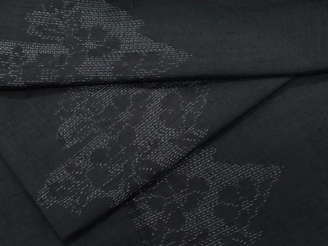 平和屋着物●上質な紬 舞花文 正絹 逸品 CAAU9674vf