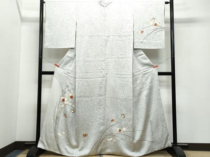 平和屋着物●京友禅の第一人者 松井青々 訪問着 枝花文 暈し染め 金彩 正絹 逸品 CAAU9649vf