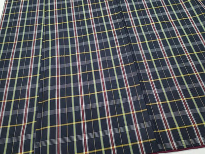 平和屋着物●本場縞大島紬　格子柄　正絹　逸品　CAAU9689vf