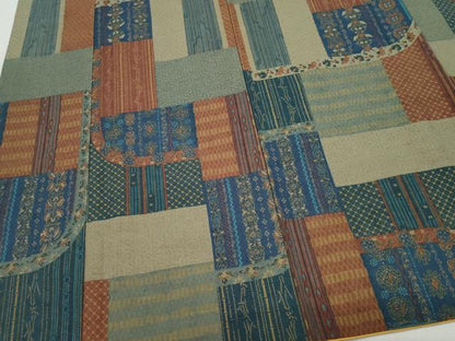 平和屋着物●上質な紬 吉祥花文 正絹 逸品 CAAU9691vf
