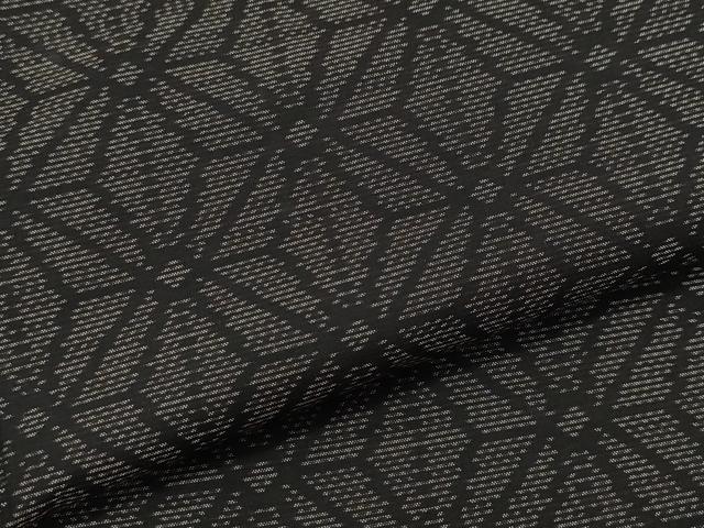 平和屋着物●本場大島紬 麻の葉文 正絹 逸品 CAAU9736vf