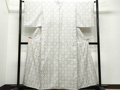 平和屋着物●超希少　本場大島紬　白大島　龍郷絣　やまと誂製　正絹　逸品　CAAU9739vf