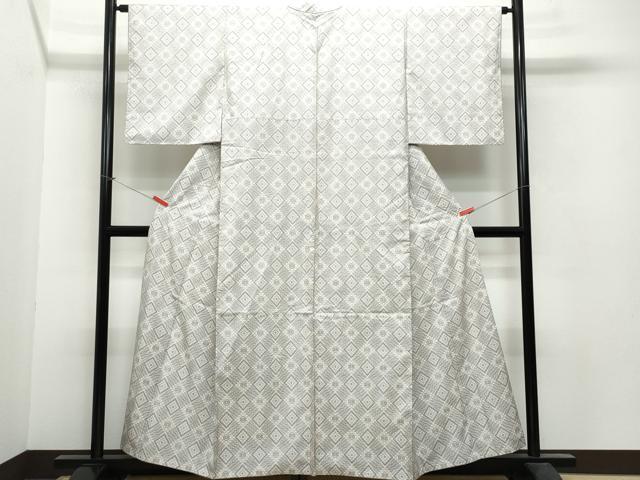 平和屋着物●超希少　本場大島紬　白大島　龍郷絣　やまと誂製　正絹　逸品　CAAU9739vf