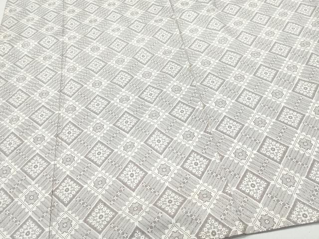 平和屋着物●超希少　本場大島紬　白大島　龍郷絣　やまと誂製　正絹　逸品　CAAU9739vf