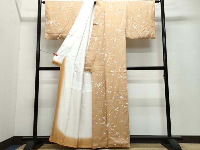 平和屋着物●上質な小紋 草花文 正絹 逸品 CAAU9764vf