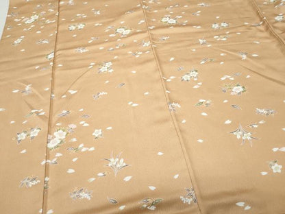 平和屋着物●上質な小紋 草花文 正絹 逸品 CAAU9764vf