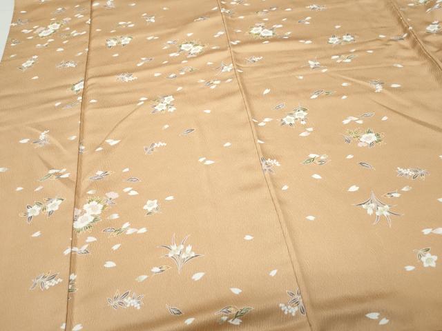 平和屋着物●上質な小紋 草花文 正絹 逸品 CAAU9764vf