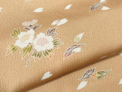 平和屋着物●上質な小紋 草花文 正絹 逸品 CAAU9764vf