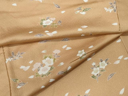 平和屋着物●上質な小紋 草花文 正絹 逸品 CAAU9764vf