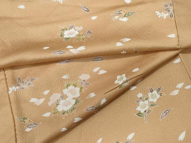 平和屋着物●上質な小紋 草花文 正絹 逸品 CAAU9764vf