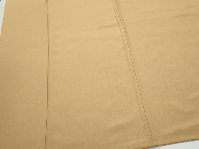 平和屋着物●上質な色無地　小麦色　正絹　逸品　CAAU9869vf