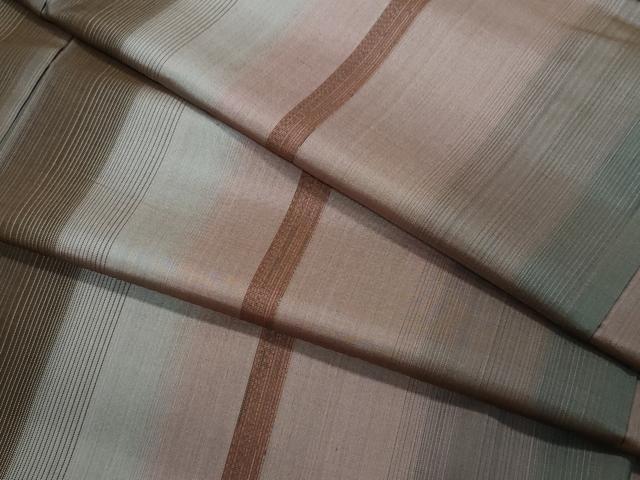平和屋着物●本場縞大島紬 霞間道 正絹 逸品 CAAU9873vf