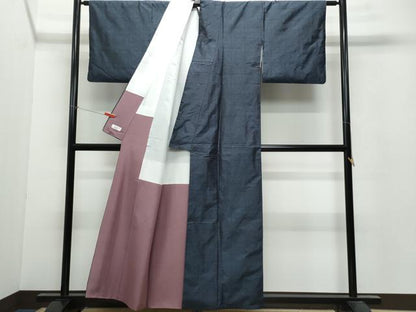 平和屋着物●本場大島紬　麻の葉文　やまと誂製　正絹　逸品　CAAU9874vf