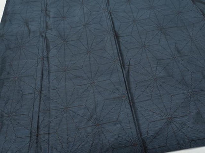 平和屋着物●本場大島紬　麻の葉文　やまと誂製　正絹　逸品　CAAU9874vf