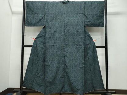 平和屋着物●上質な紬 吉祥文 正絹 逸品 CAAU9876vf