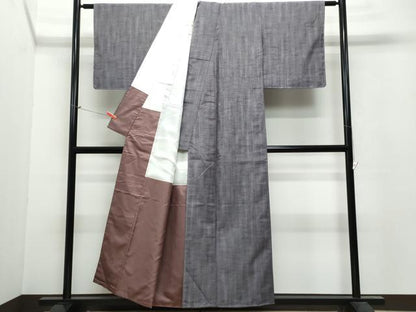 平和屋着物●上質な紬 霞文 正絹 逸品 未使用 CAAU9880vf