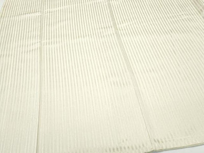 平和屋着物●上質な色無地 縞地紋 亜麻色 正絹 逸品 CAAU9887vf