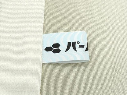 平和屋着物●上質な色無地 縞地紋 亜麻色 正絹 逸品 CAAU9887vf