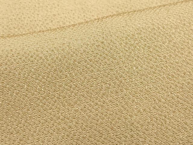 平和屋着物●上質な色無地　芝翫茶色　鬼しぼ縮緬　正絹　逸品　CAAU9898vf
