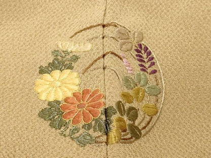 平和屋着物●上質な色無地　芝翫茶色　鬼しぼ縮緬　正絹　逸品　CAAU9898vf