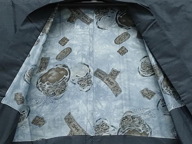 平和屋着物●男性 本場大島紬 アンサンブル 120亀甲 総詰め 正絹 逸品 CAAU9936vf