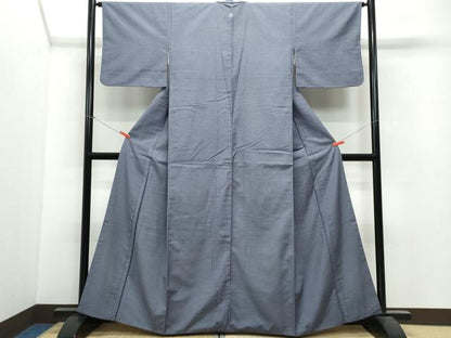 平和屋着物●上質な紬　色無地　褐色　正絹　逸品　CAAU9977vf