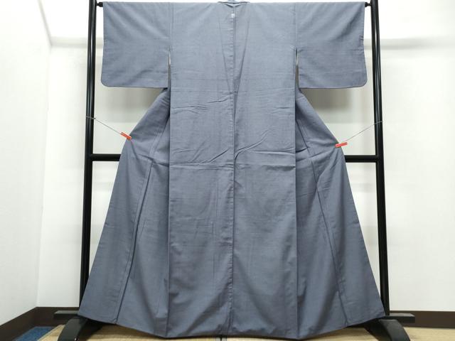 平和屋着物●上質な紬　色無地　褐色　正絹　逸品　CAAU9977vf