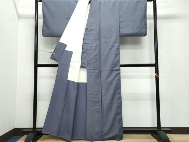 平和屋着物●上質な紬　色無地　褐色　正絹　逸品　CAAU9977vf