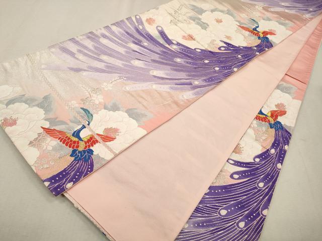 平和屋着物◎六通柄袋帯 唐織 鳳凰花文 金銀糸 正絹 逸品 CAAV0109qe